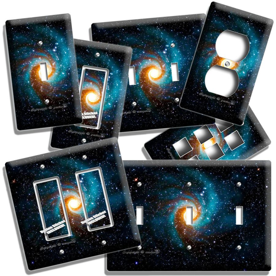 SPIRAL GALAXY UNIVERSE STARS SPACE SCIENCE LIGHT SWITCH OUTLET WALL PLATES DECOR