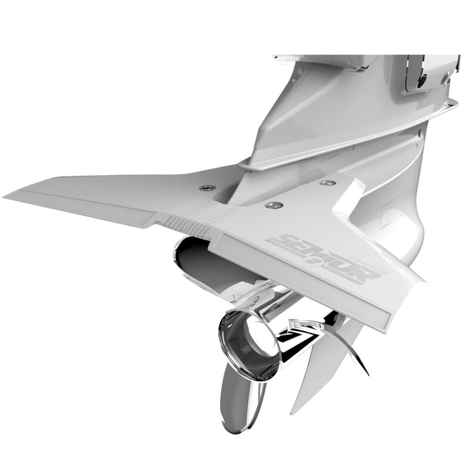 STINGRAY SR22 Hydrofoil; Classic 2 Senior; For Use With 40 Horsepower To 300 Horsepower Outboard And Sterndrive Engines; Moderate Lift Level 2; 4 Drilled Holes Installation; White; Single