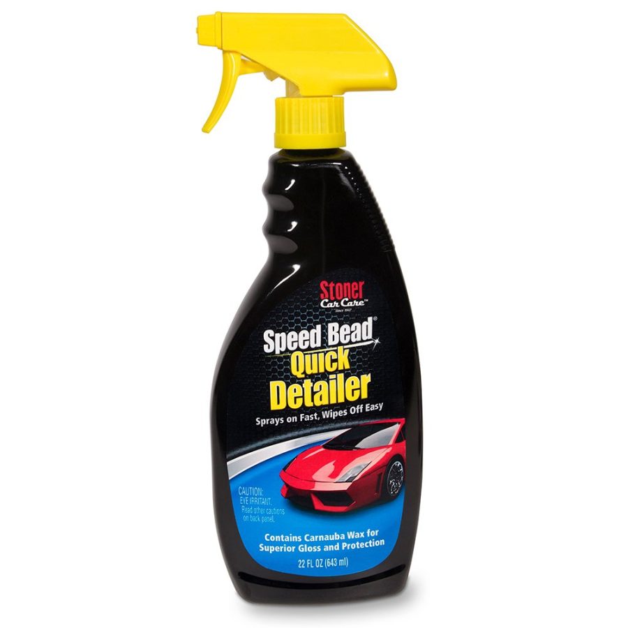 STONER 92354 22-Ounce Speed Bead Quick Detailer Car Cleaner Wax Spray for Fast Touch-Ups and to Provide Shine and Protection, Black