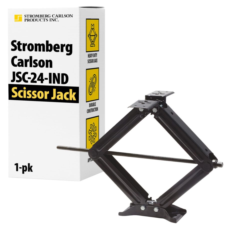 STROMBER JSC-24-IND JSC-24 Scissor Jack - 24 INCH Scissor Stabilizer Jack for RV - Trailer Jack - Heavy Duty Scissor Jack Lifts and Levels 5000 lbs Jack only