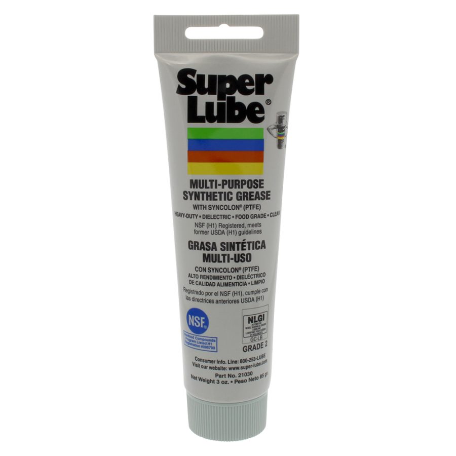 SUPER LUBE 21030 MULTI-PURPOSE SYNTHETIC GREASE W/SYNCOLON(PTFE) - 3OZ TUBE