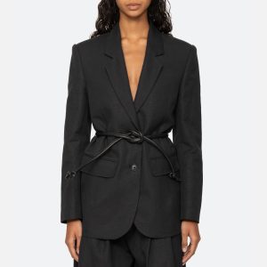 Sea New York Lara Belted Cotton-Blend Jacket - M