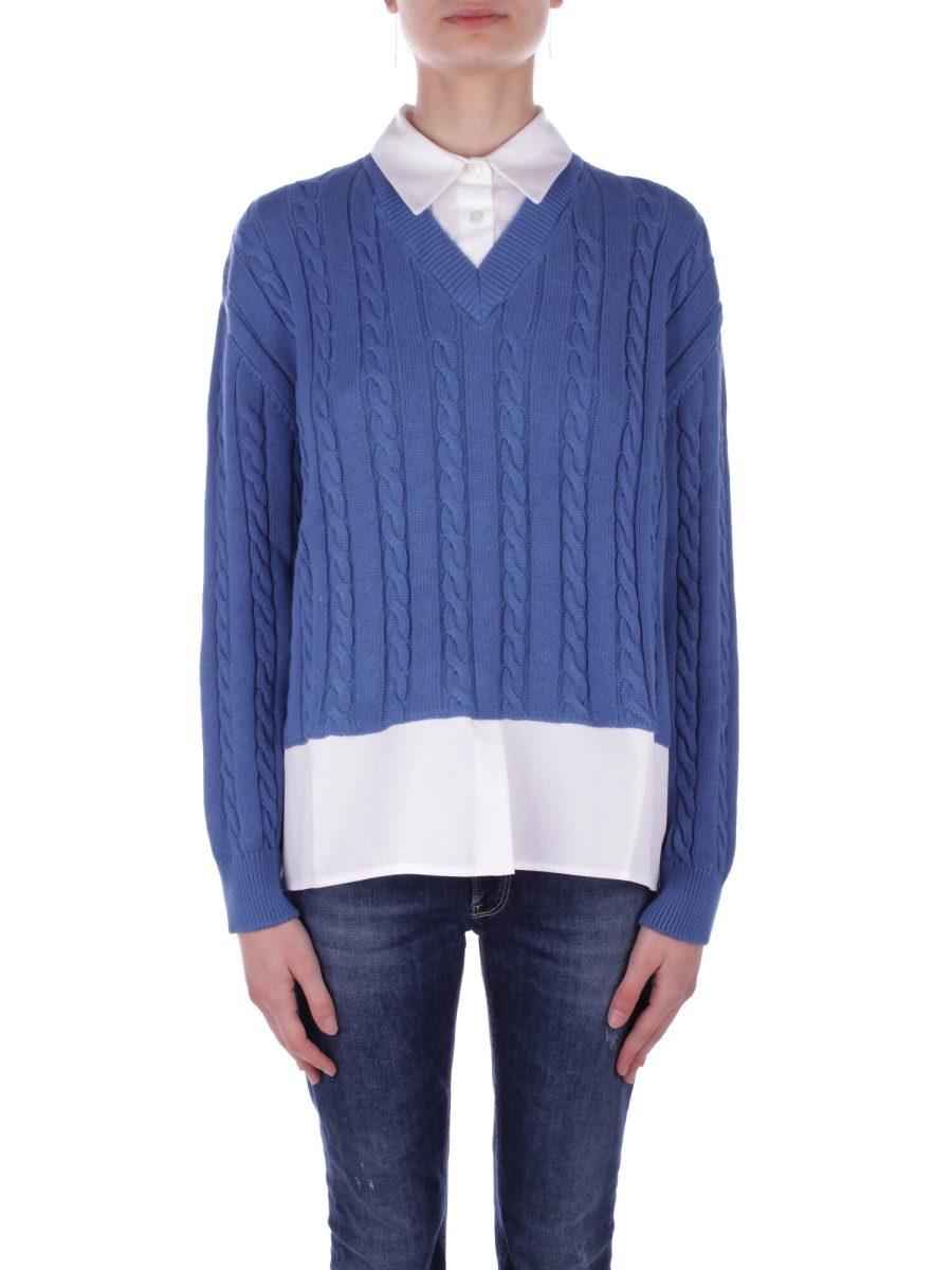 Semicouture Sweaters Blue