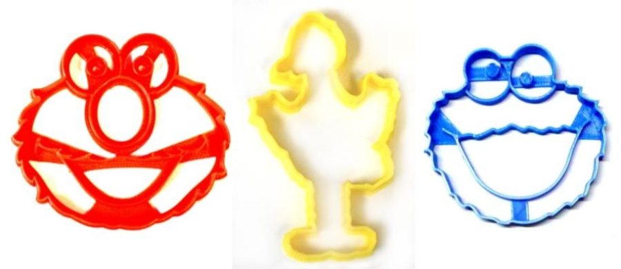 Sesame Street Themed Characters Elmo Big Bird Set Of 3 Cookie Cutters USA PR1005