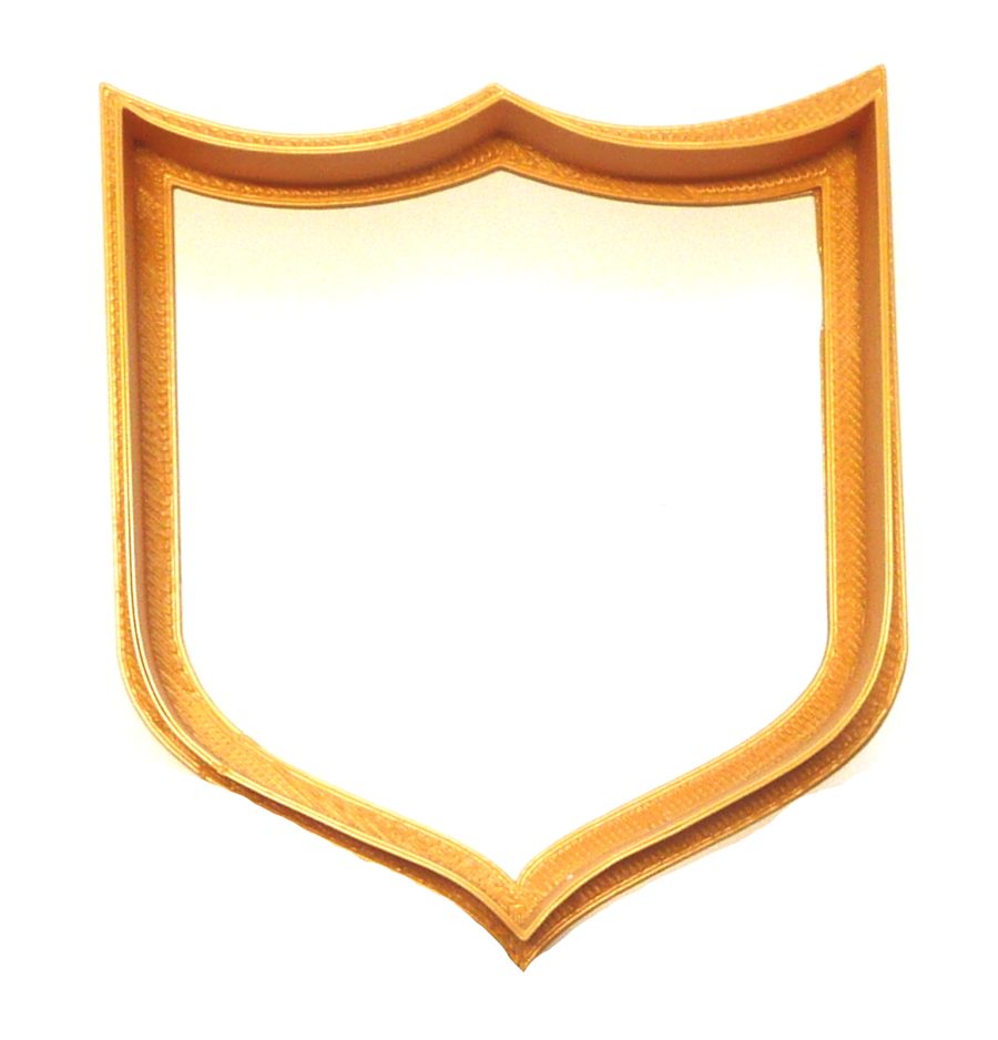 Shield Outline Badge Plaque 3 Three Point Armor Cookie Cutter USA PR2423