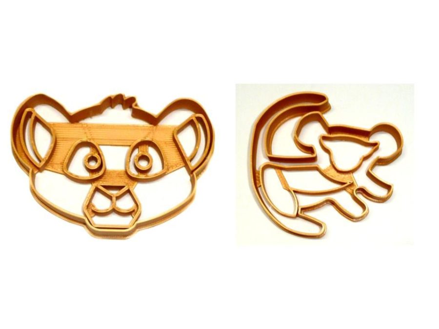 Simba Cub Face And Cave Painting Lion King Set Of 2 Cookie Cutters USA PR1332