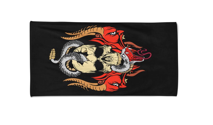 Skull Demon Skeleton Beach Bath Towel Swim Pool Holiday Vacation Memento Gift