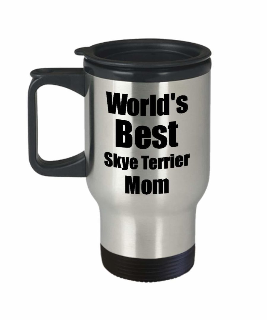 Skye Terrier Mom Travel Mug Worlds Best Dog Lover Funny Gift For Pet Owner Coffe