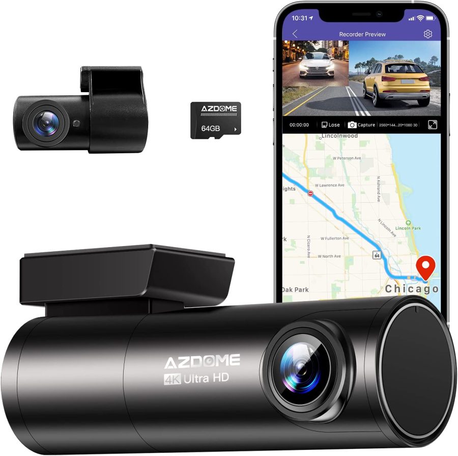 SlimLiner DashCam 4k Front & Rear + FREE 128GB Memory Card