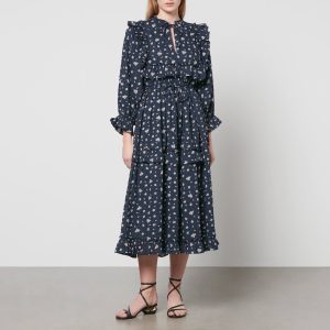 Stella Nova Barbara Floral-Print Cotton Midi Dress - DK 34/UK 8