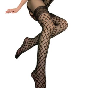 Stocking Lingerie Se103 Wires Pattern Cami Medium Black