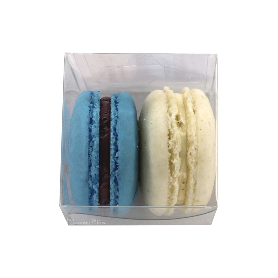 Stylish Blue and White Macaron Party Favors - Pack of 10