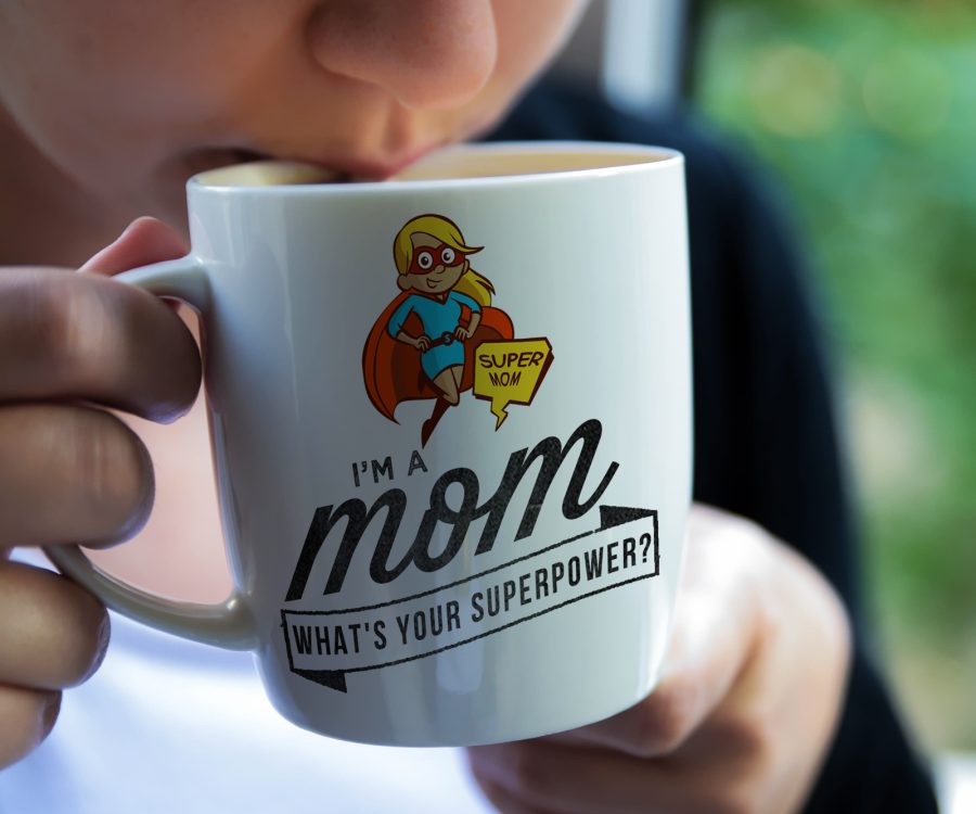 Super Mom Mug, Funny Mom Appreciation Mug | Superpower Mom Mum Mother's Day Gift