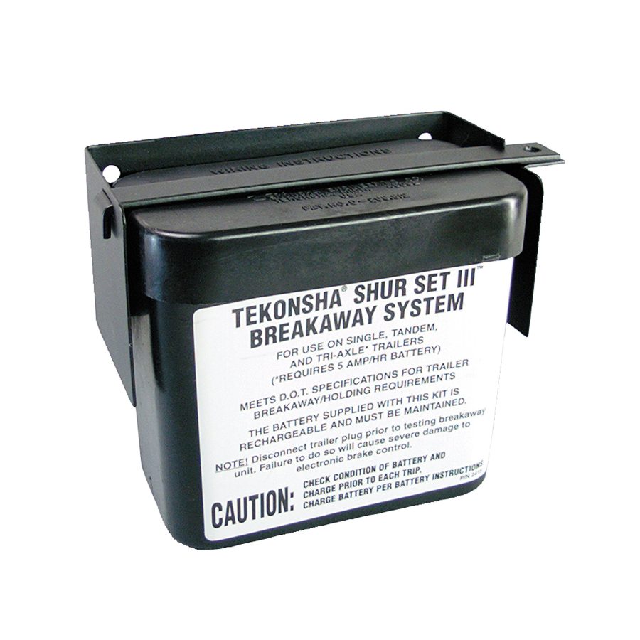 TEKONSHA 20010 Shur-Set III All Polymer Lockable Breakaway System with Battery and Breakaway Switch