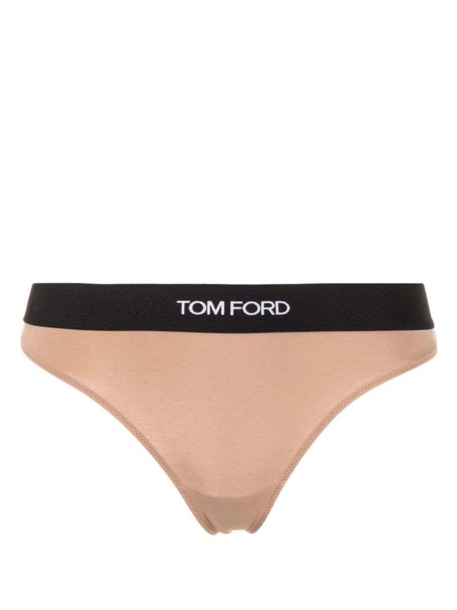 TOM FORD WOMEN Logo Stretch Thong Dusty Rose