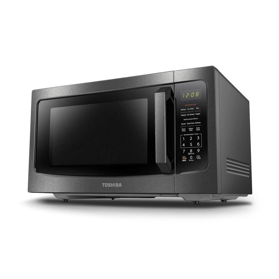 TOSHIBA ML-EM45P(BS) Countertop Microwave Oven with Smart Sensor and Position Me