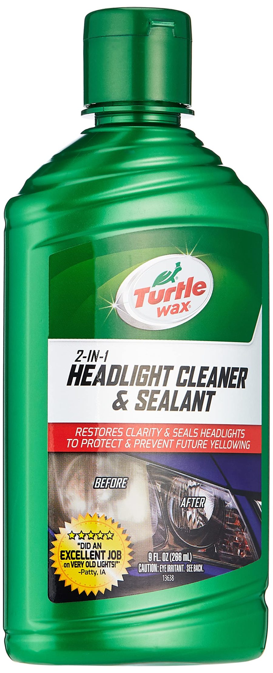 TURTLEWAX T43 (2-in-1) Headlight Cleaner and Sealant - 9 oz. , Green