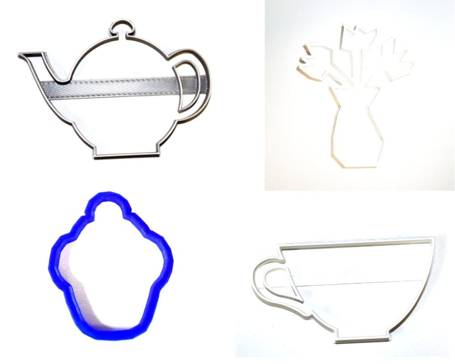 Tea Party British Tradition Bridal Shower Set Of 4 Cookie Cutters USA PR1057