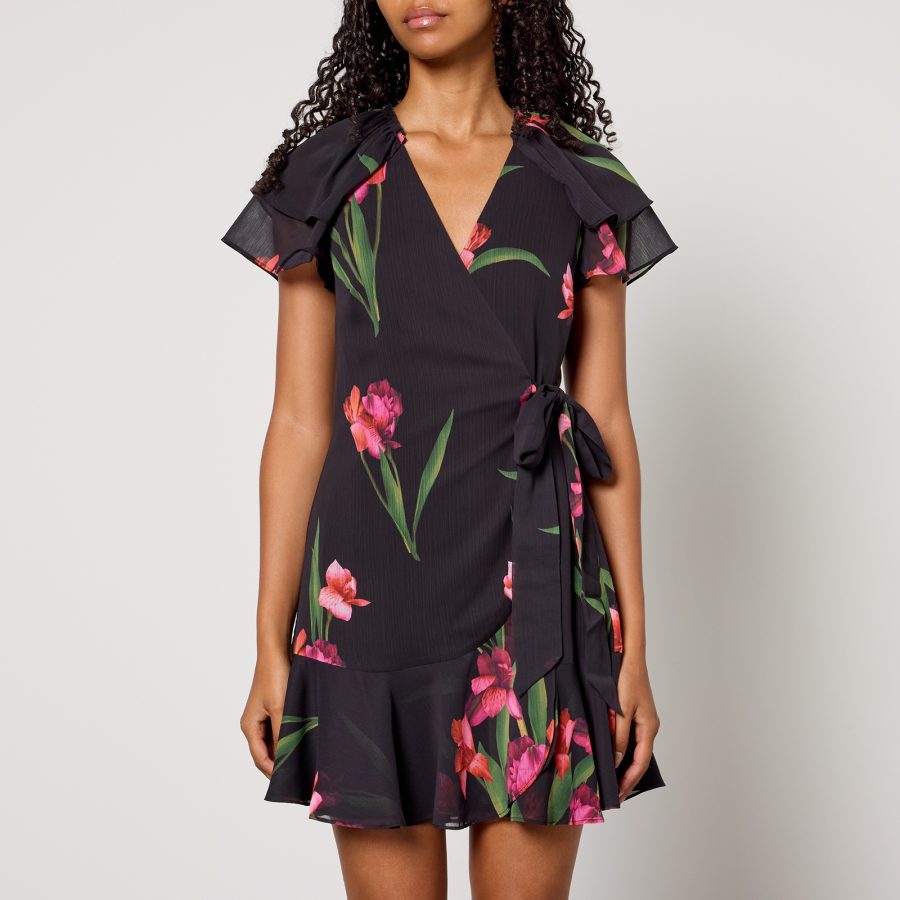 Ted Baker Fasnia Angel Sleeve Wrap Mini Dress - UK 14