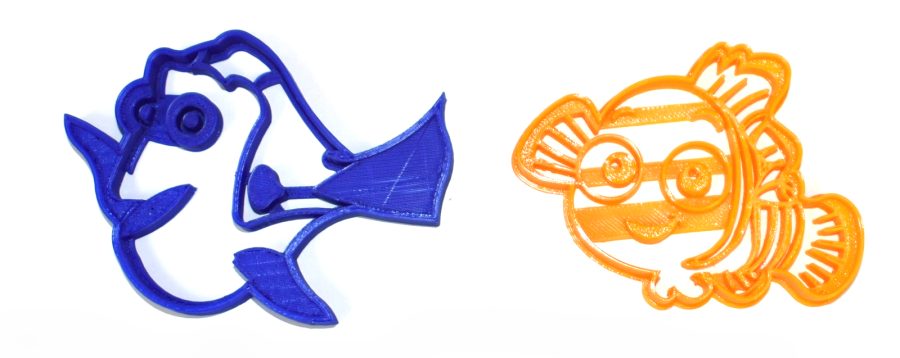 Theme of Finding Dory Nemo Fish Kids Cartoon Set Of 2 Cookie Cutters USA PR1046