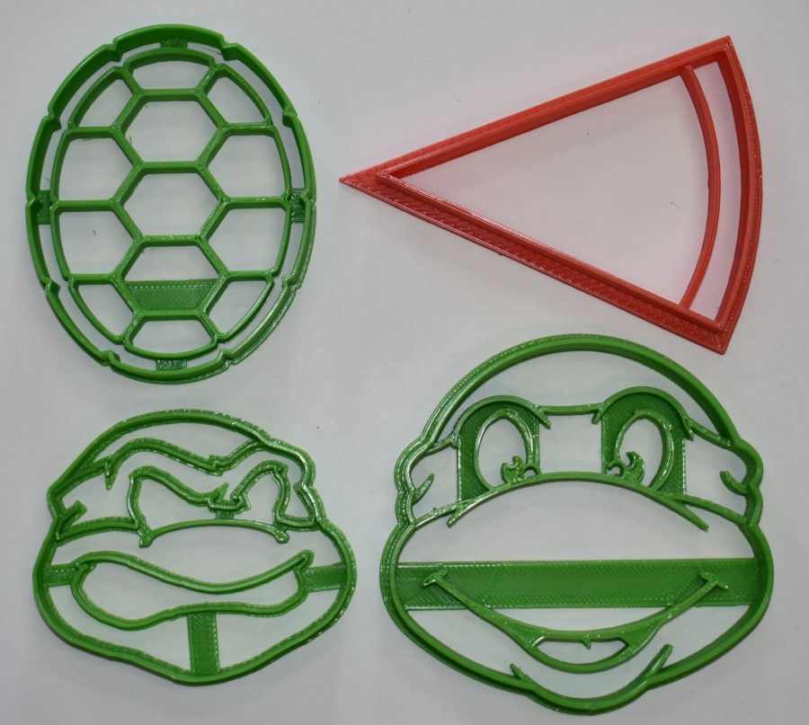 Theme of Teenage Mutant Ninja Turtles TMNT Set Of 4 Cookie Cutters USA PR1072