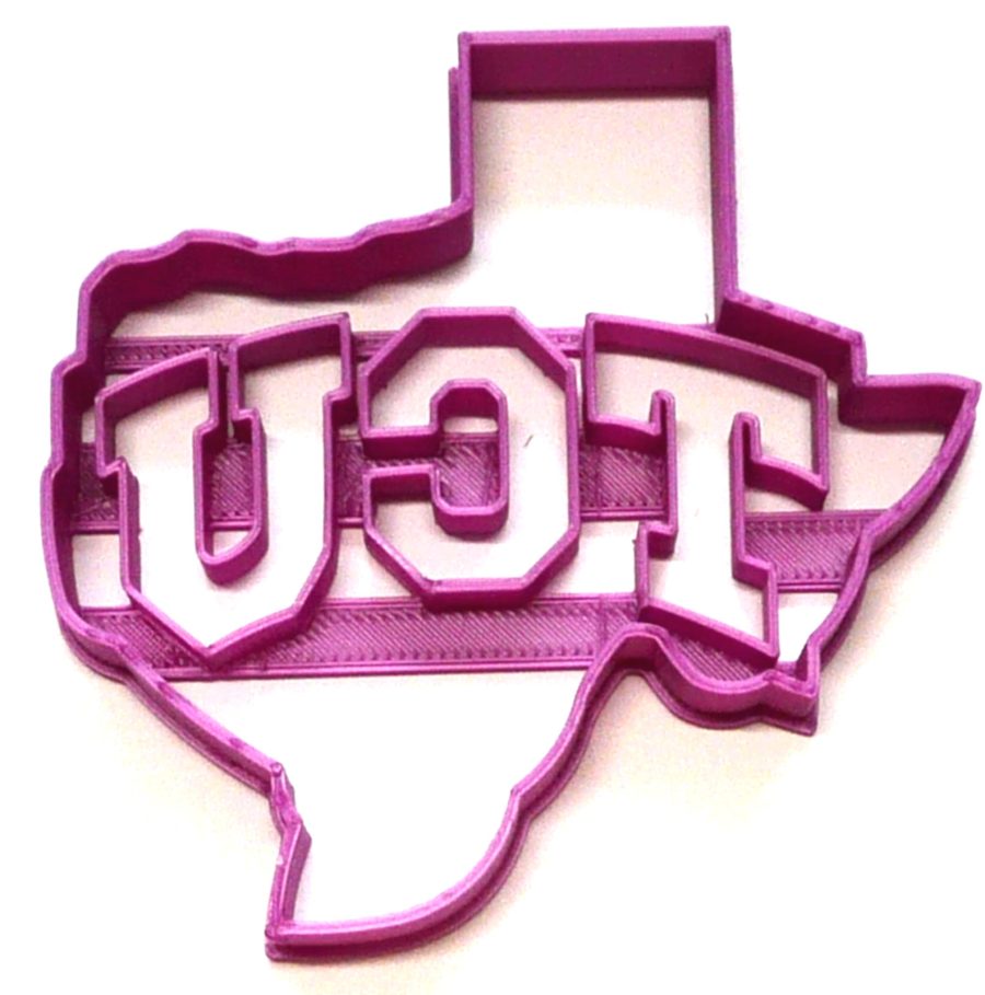 Themed Texas Christian University TCU Letters in State Cookie Cutter USA PR2545