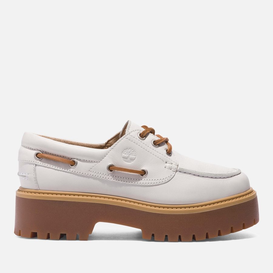 Timberland Women's Stone Street Leather Boat Shoes - UK 5