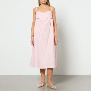 Toit Volant Verona Gingham Cotton Midi Dress - S