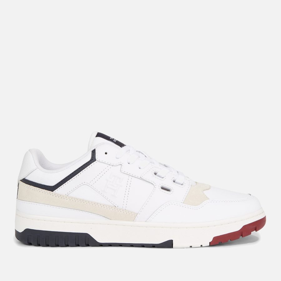 Tommy Hilfiger Men's Leather Basket Trainers - UK 10