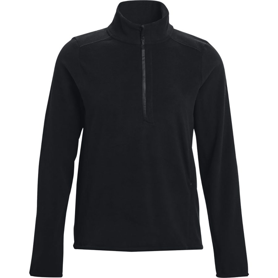 UA Women's Polar-Tec Forge 1/4 Zip Fleece - Black/Black/L