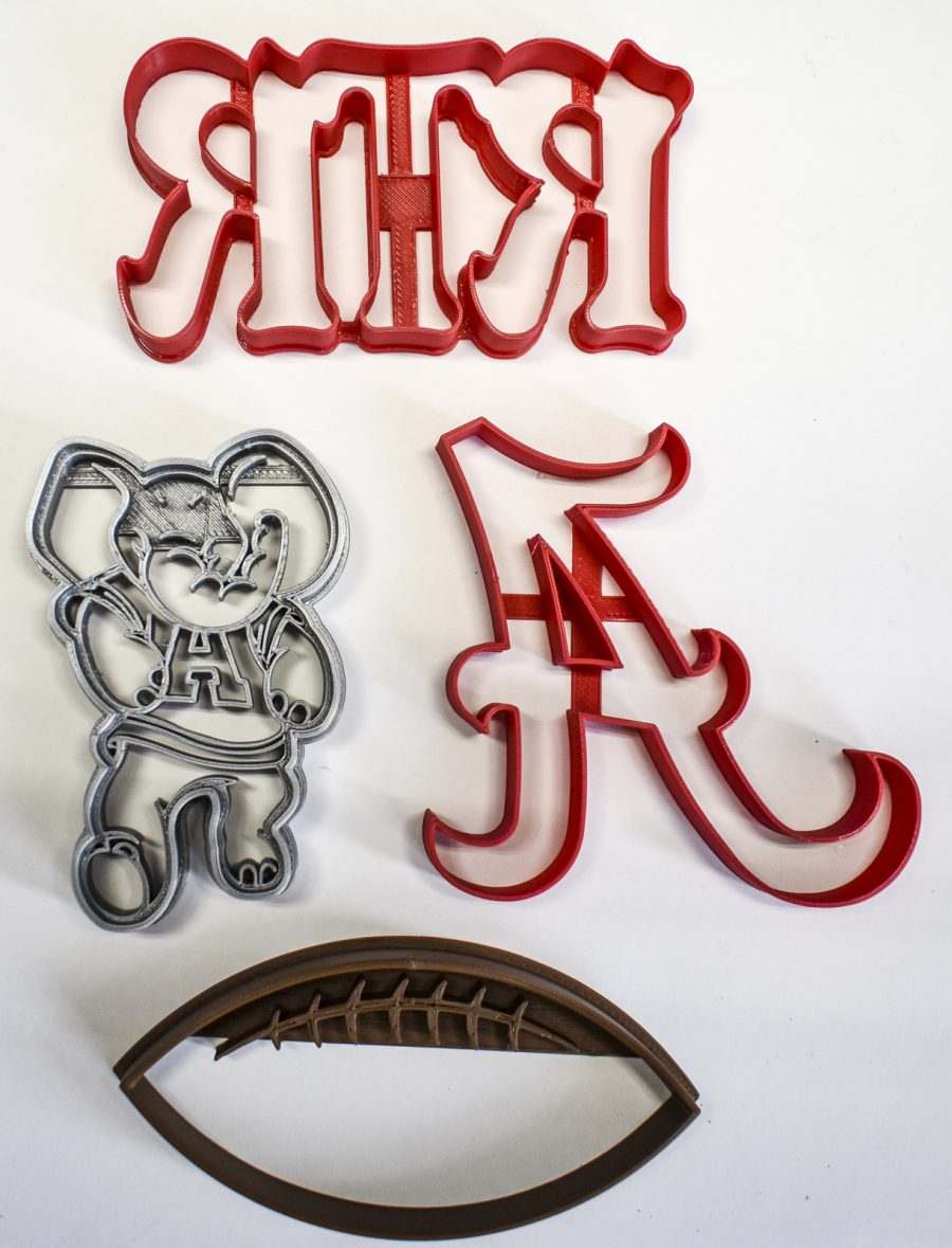 University Of Alabama Big Al RTR Football Set Of 4 Cookie Cutters USA PR1098