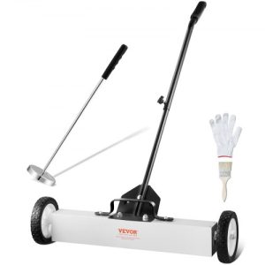 VEVOR 24-Inch Magnetic Sweeper with Wheels Telescoping Magnetic Pickup Tool