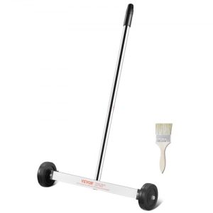 VEVOR Magnetic Sweeper with Wheels 15inch Mini 8 lbs Capacity Adjustable Handle