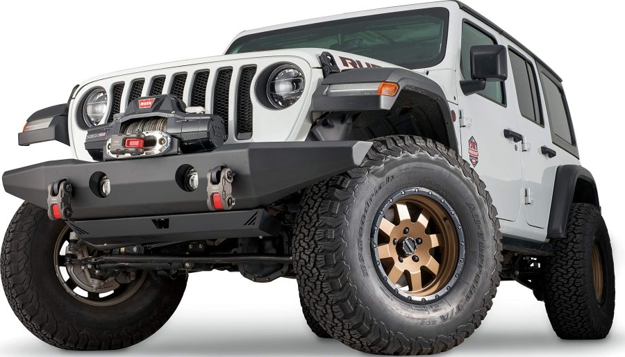 WARN 102145 102146 Jeep Wrangler JL/JK and Gladiator JT Front Crawler Bumper: Full-Width, without Tube