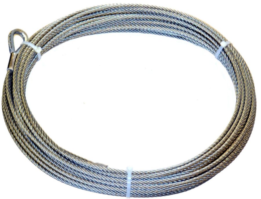 WARN 38312 Winch Accessory: Steel Cable Wire Rope with Loop End and Terminal, 5/16 INCH Diameter x 125FT Length