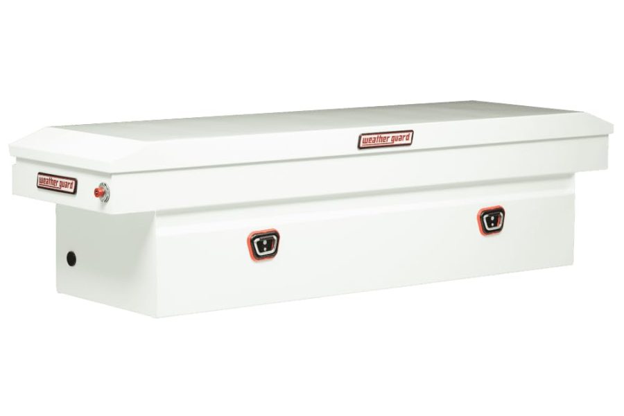 WEATHER GUARD 126-3-03 Model Saddle Box, Steel, Standard, White, 10.6 cu ft