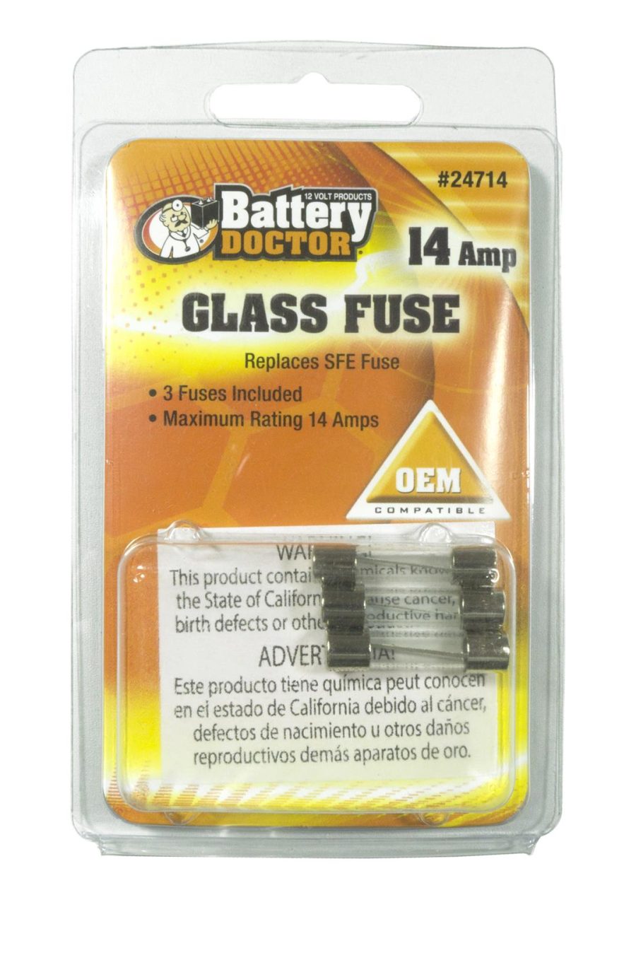 WIRTHCO 24714 SFE Glass Fuse - 14A-4Pcs Pkg