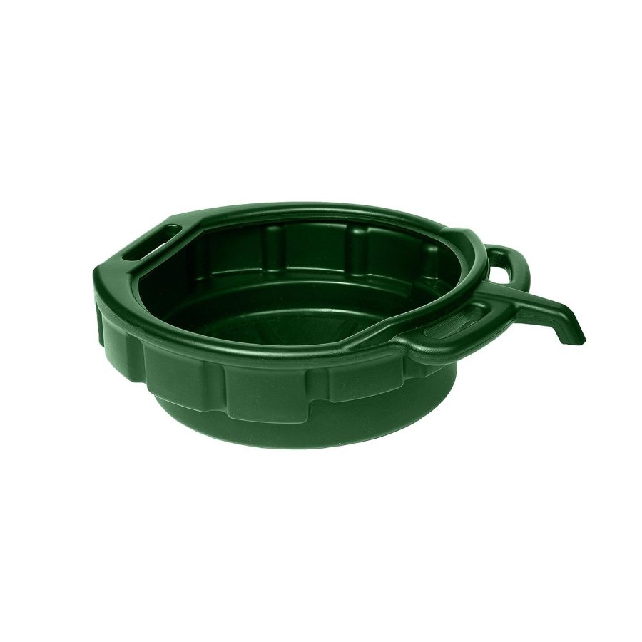 WIRTHCO 32955 Green Oil/Coolant Drain Pan with E-Z Grip Handle and Pour Spout - 4 Gallon, Height 5 1/2 INCH, Made in USA, Green