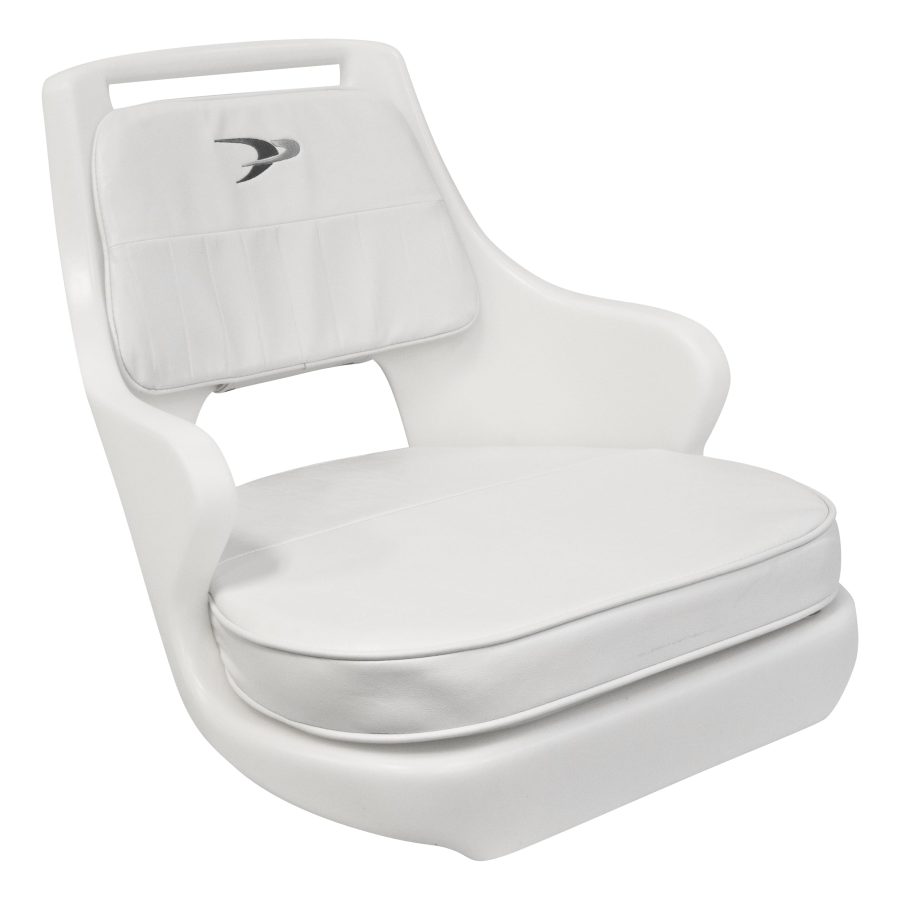 WISE 8WD015-3-710 Standard Compact Pilot Chair with Cushions and Mounting Plate, White