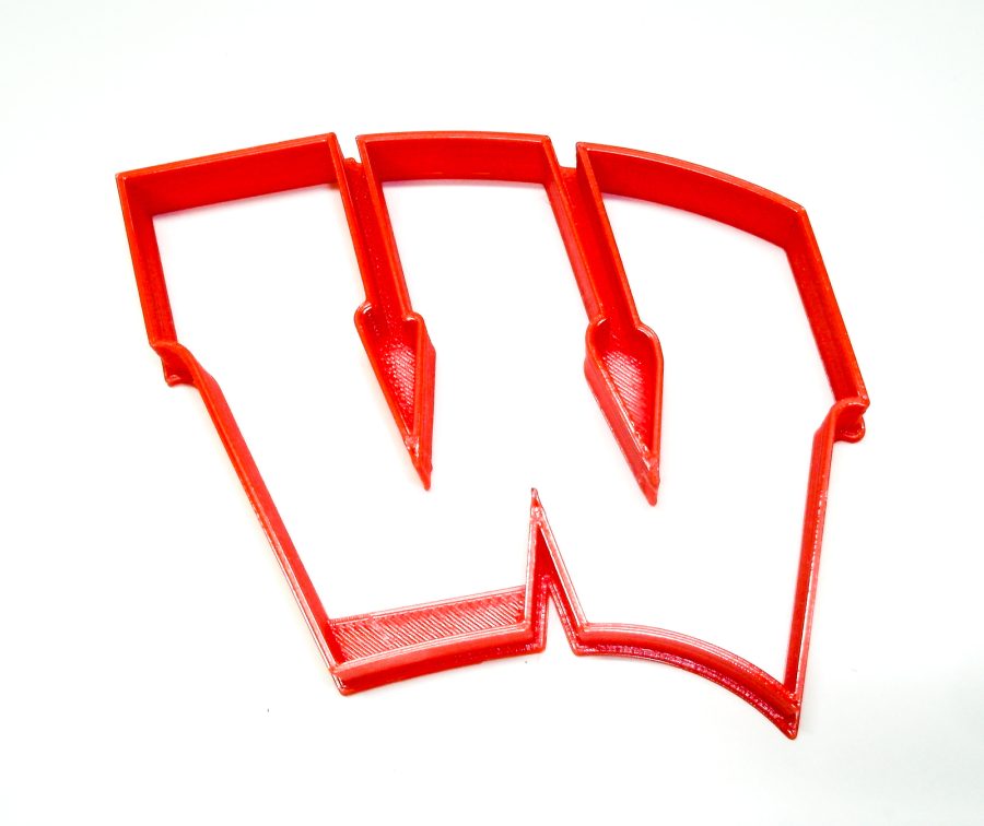 Wisconsin Badgers Theme W Letter University Cookie Cutter Made in USA PR2215