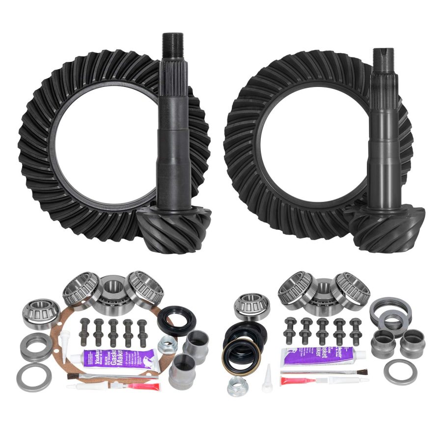 YUKON GEAR YGKT004-488 Ring & Pinion Gear Kit Package Front & Rear with Install Kits - Toyota 8 INCH/8IFS