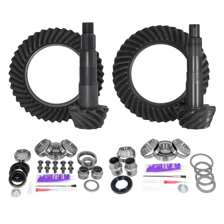 YUKON GEAR YGKT005-488-3 Ring & Pinion Gear Kit Package Front & Rear with Install Kits - Toyota 8.4/8 INCHIFS