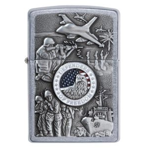 ZIPPO 24457 Windproof Lighter Joined Forces Emblem Street Chrome