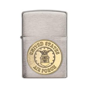 ZIPPO 280AFC Windproof Lighter U.S. Air Force Crest Emblem Brushed Chrome