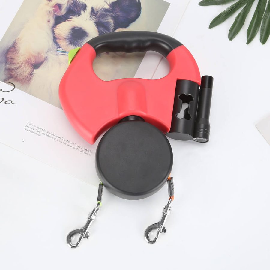 2 Dogs Retractable Leash