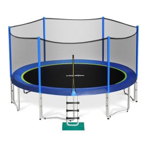 2023 Zupapa Saffun Outdoor Trampoline With Enclosure - 14FT / Purple