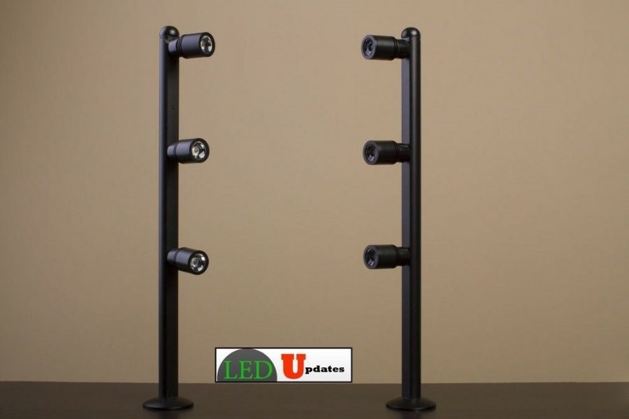 2x Retail display jewelry showcase LED pole light black FY-53 UL power supply