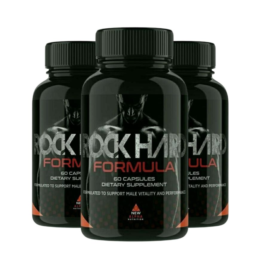 3 Pack Rock Hard Formula Pills, Rock Hard Formula Male Support - 180 Capsules