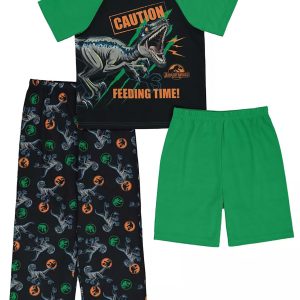 3 Pc Boys Jurassic World Feeding Time Sleep Set