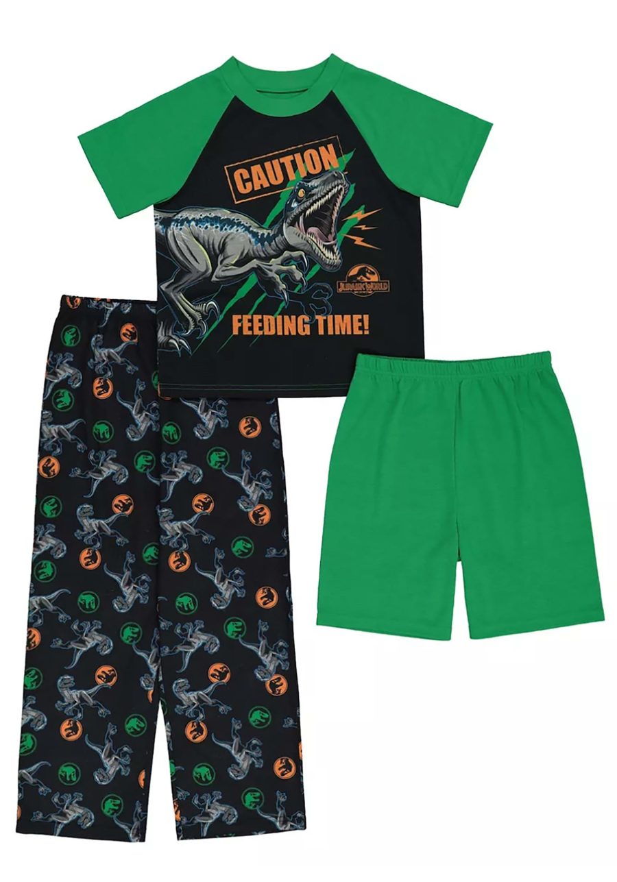 3 Pc Boys Jurassic World Feeding Time Sleep Set